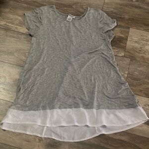 Stitchwurks Los Angeles Multi-fabric faux button back short sleeve shirt Size M